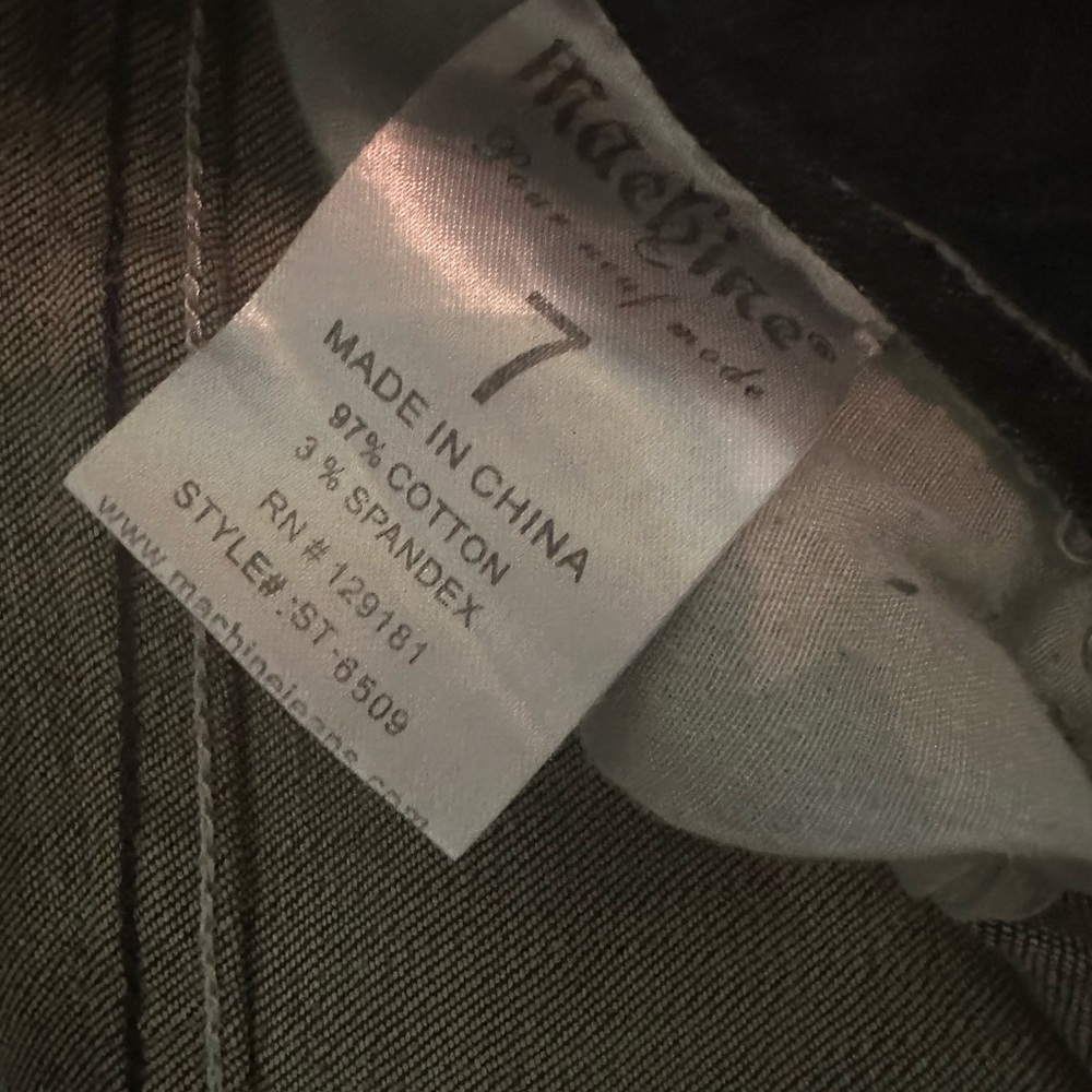 Machine distressed, jeans, size 7 - Picture 6 of 7